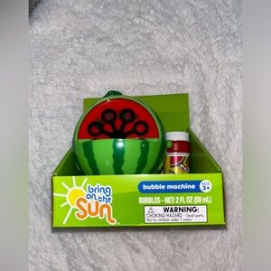 Brand New “Bring on the sun” bubble machine with starting bubbles(watermelon)